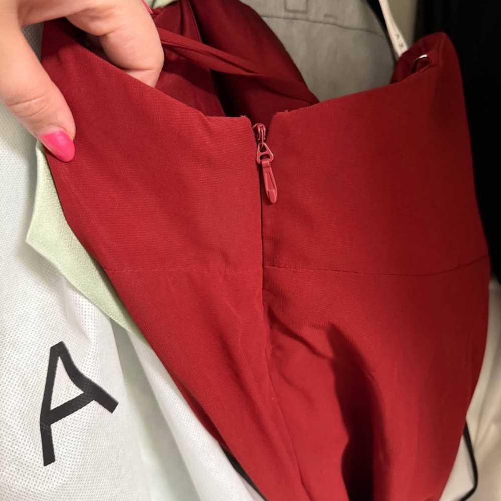 Azazie Akita Pomegranate A-Line Chiffon Dress - Picture 5 of 5